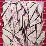 layered peppermint bark with crushed candy canes