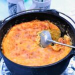Dutch Oven Corn Casserole | farmgirlgourmet.com #glamping #camping