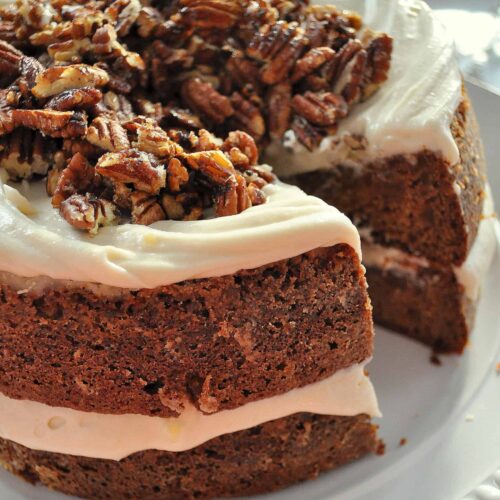 caramelized apple spice cake