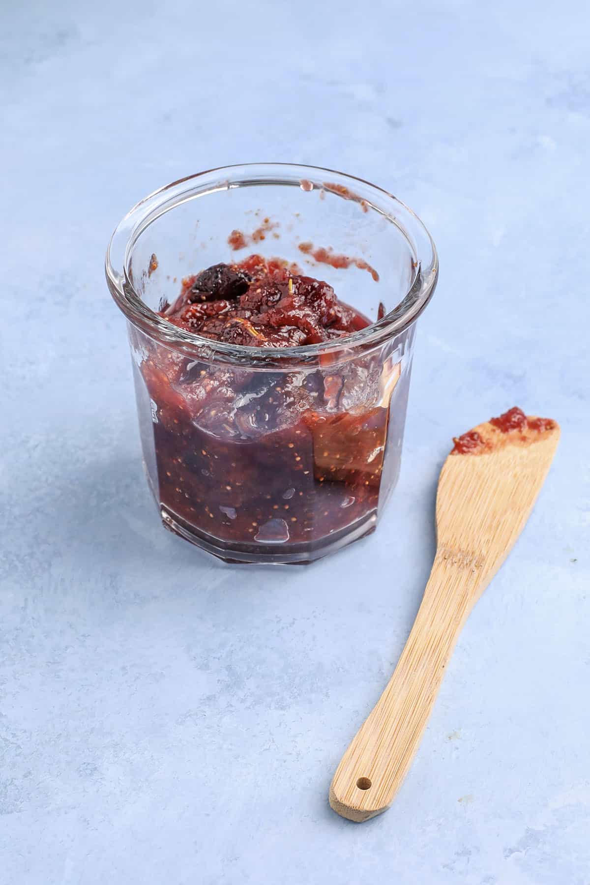 a jar of rosemary fig jam
