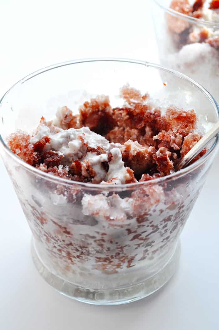 Coconut Water Ice with Cherry Mosto Cotto | farmgirlgourmet.com