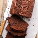 picture of chocolate olive oil zucchini bread