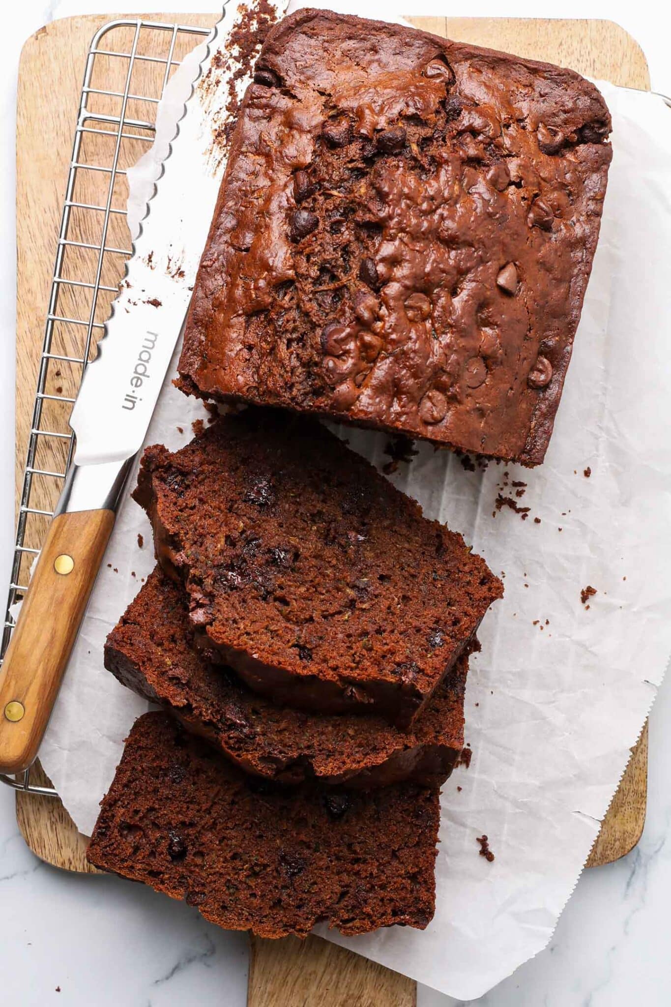 chocolate olive oil zucchini bread