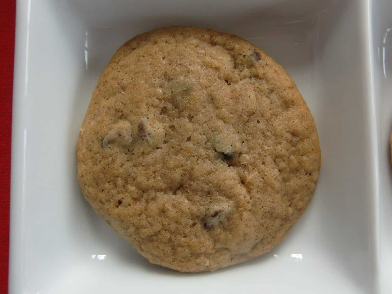 applesauce chocolate chip cookie in a dish