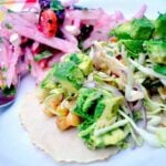 Chickpea Tacos with Cabbage Apple Slaw recipe