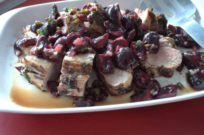 Grilled Pork Tenderloin with Spicy Cherry Salsa