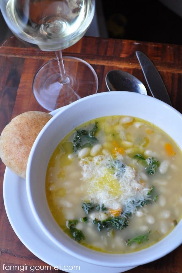 Emeril's Tuscan White Bean Soup Recipe | farmgirlgourmet.com