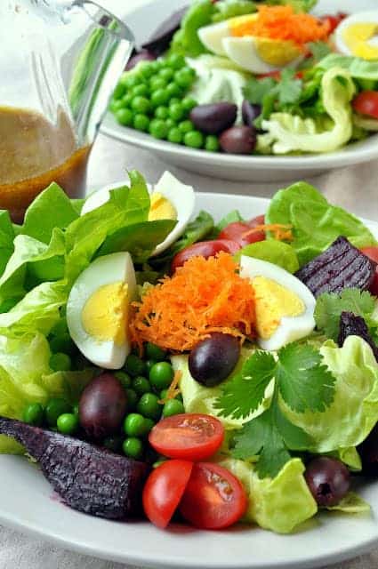 Butterhead Salad with Roasted Beets | farmgirlgourmet.com