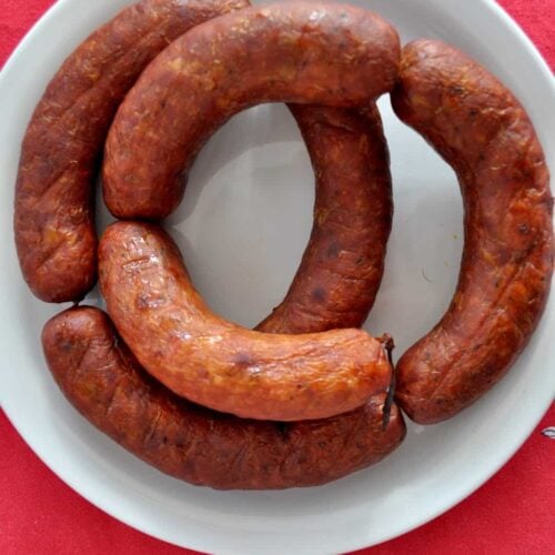 smoked homemade portuguese linguica links