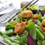 beet salad with fried goat cheese