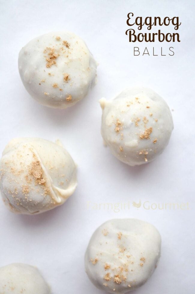 eggnog flavored bourbon balls