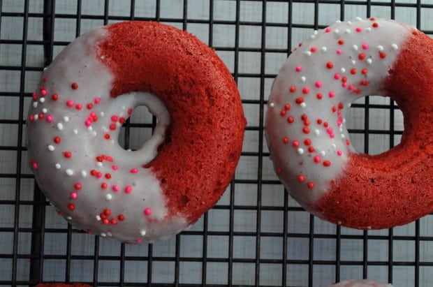 Red Velvet Donuts - farmgirlgourmet.com