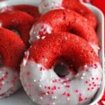 easy baked red velvet donuts