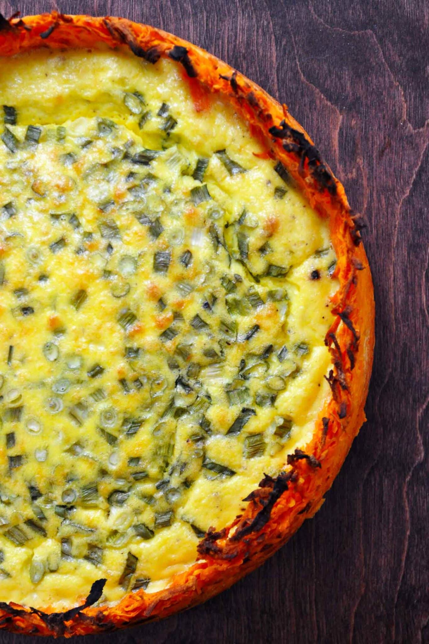 easy and elegant quiche with potato crust