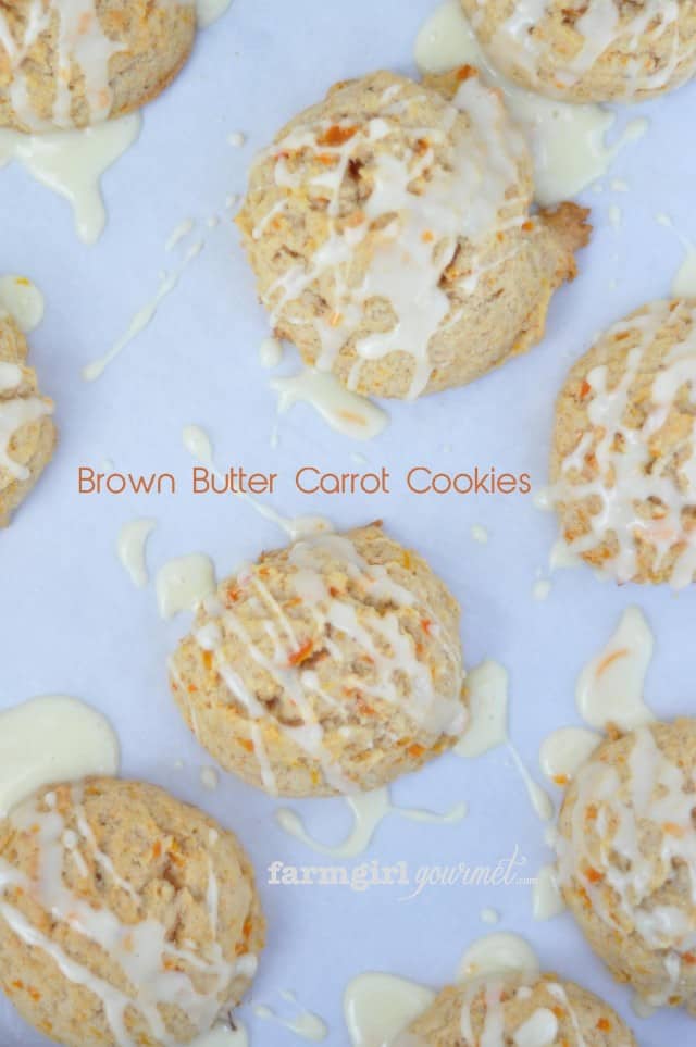 Brown Butter Carrot Cookies | farmgirlgourmet.com