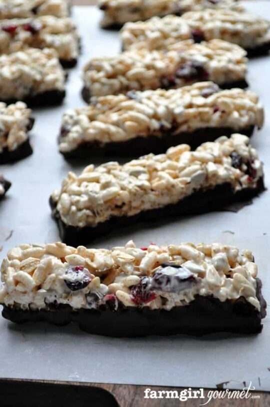 chewy puffed brown rice breakfast bars