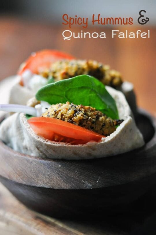 quinoa falafel sandwiches