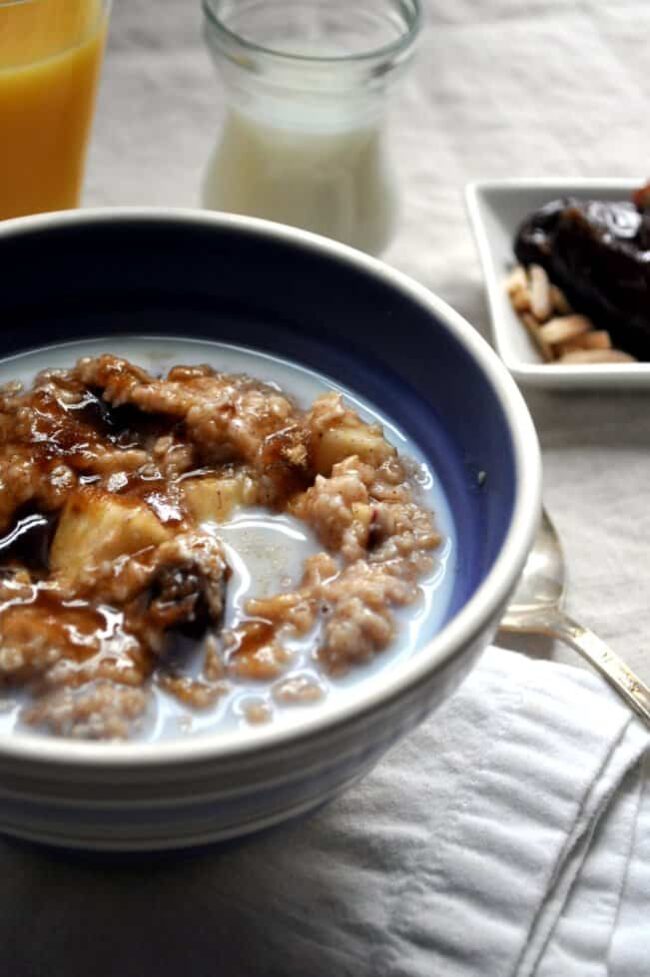 quick oatmeal in a bowl