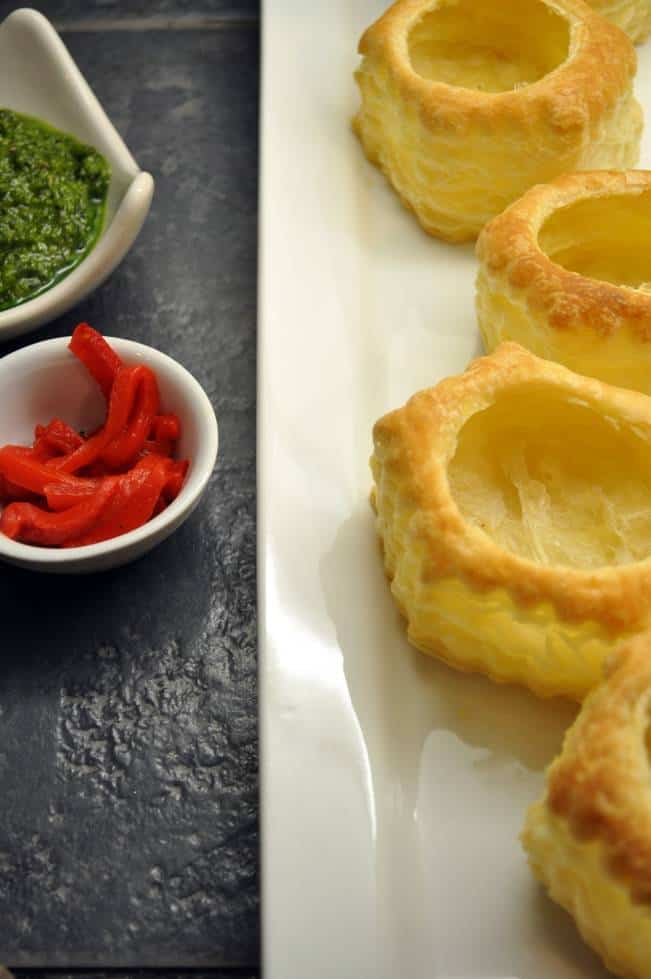 Puff Pastry Pesto Chicken | farmgirlgourmet.com #appetizers #holidayrecipes