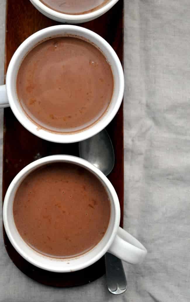 hot chocolate infused with Kahlua