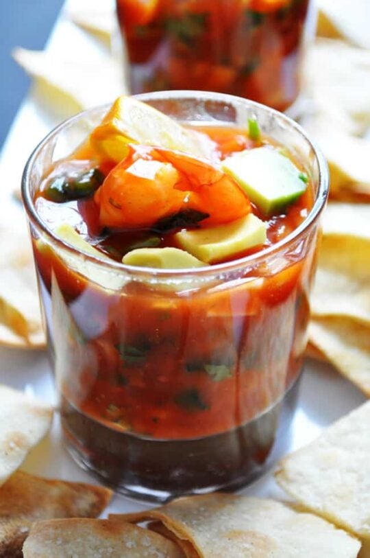 Mexican Shrimp Cocktail | farmgirlgourmet.com