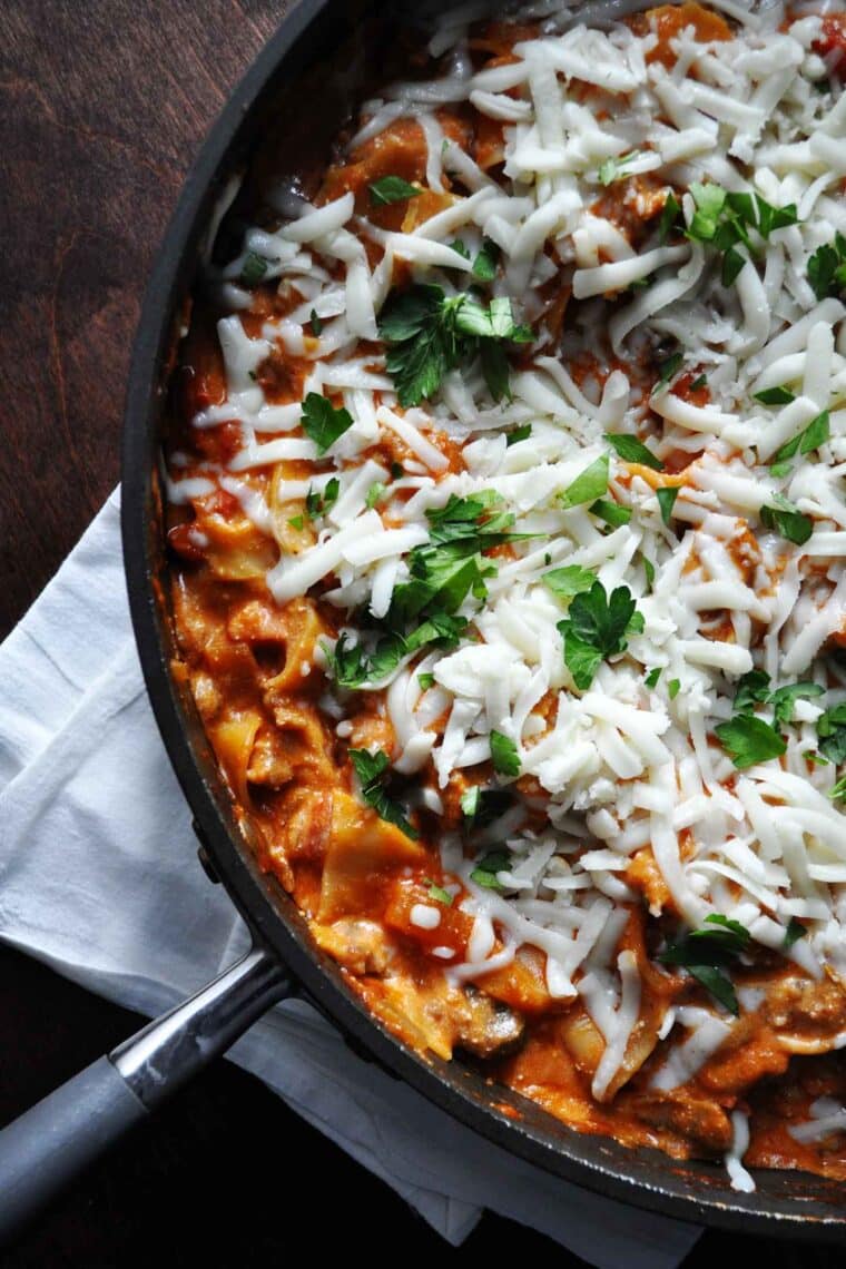 easy skillet lasagna recipe