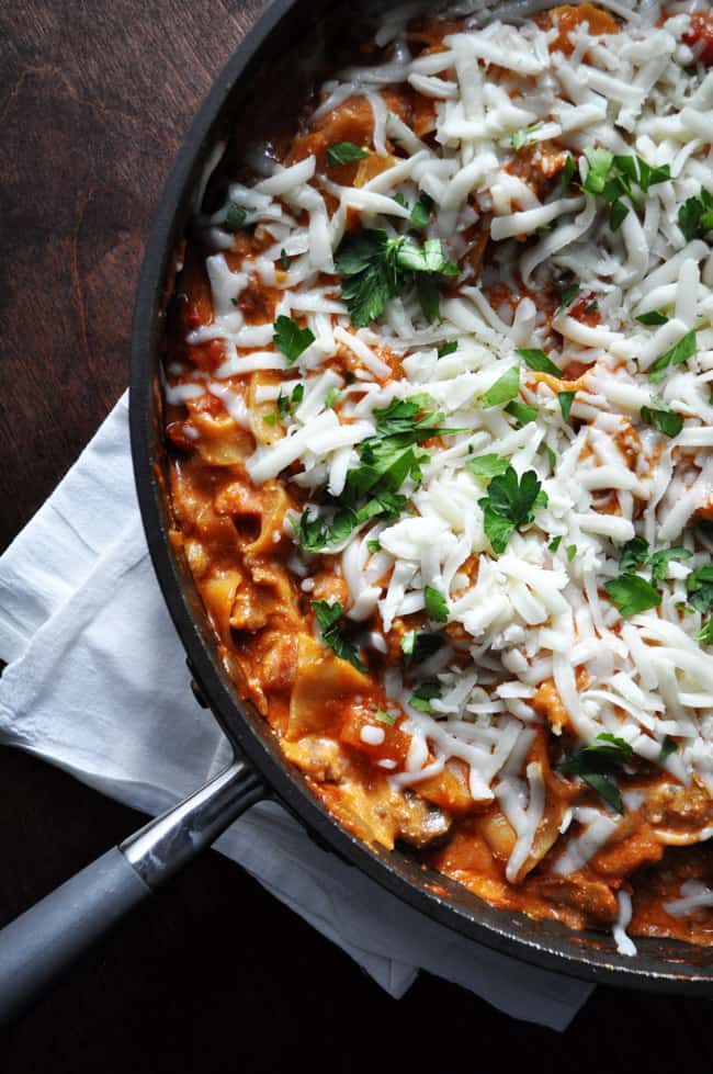 how to make skillet lasagna