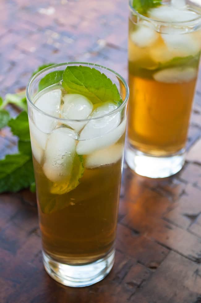 Sweet Green Tea & Ginger Mojito | farmgirlgourmet.com #truvia