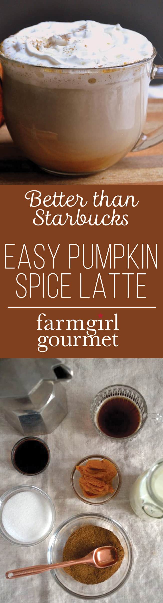 DIY Pumpkin Spice Latte | farmgirlgourmet.com