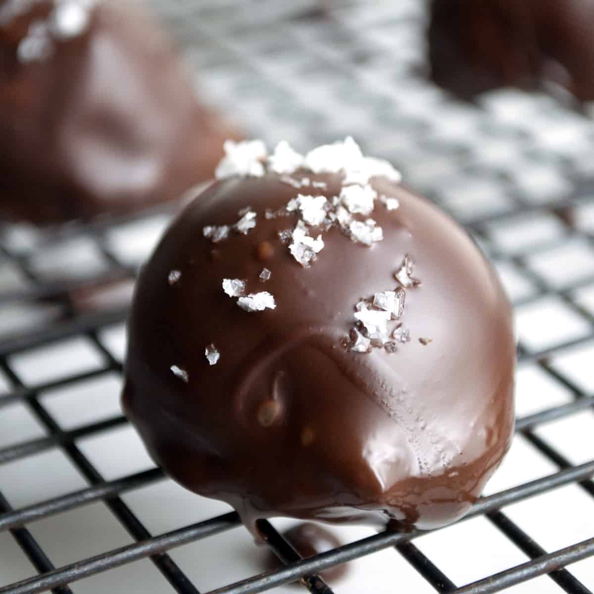 Dark Chocolate Chile Truffles | farmgirlgourmet.com #ad #client
