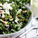 Kale Chopped Salad with a creamy tarragon vinaigrette dressing
