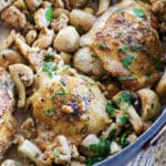 skillet chicken thighs with mushrooms and sausage
