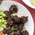 sticky korean meatball buddha bowls