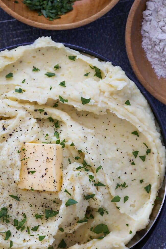 creamy truffle parmesan mashed potatoes