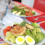 Crab Cakes with Spring Greens, Egg, and Avocado