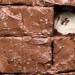 a close up of chocolate port wine sheet cake