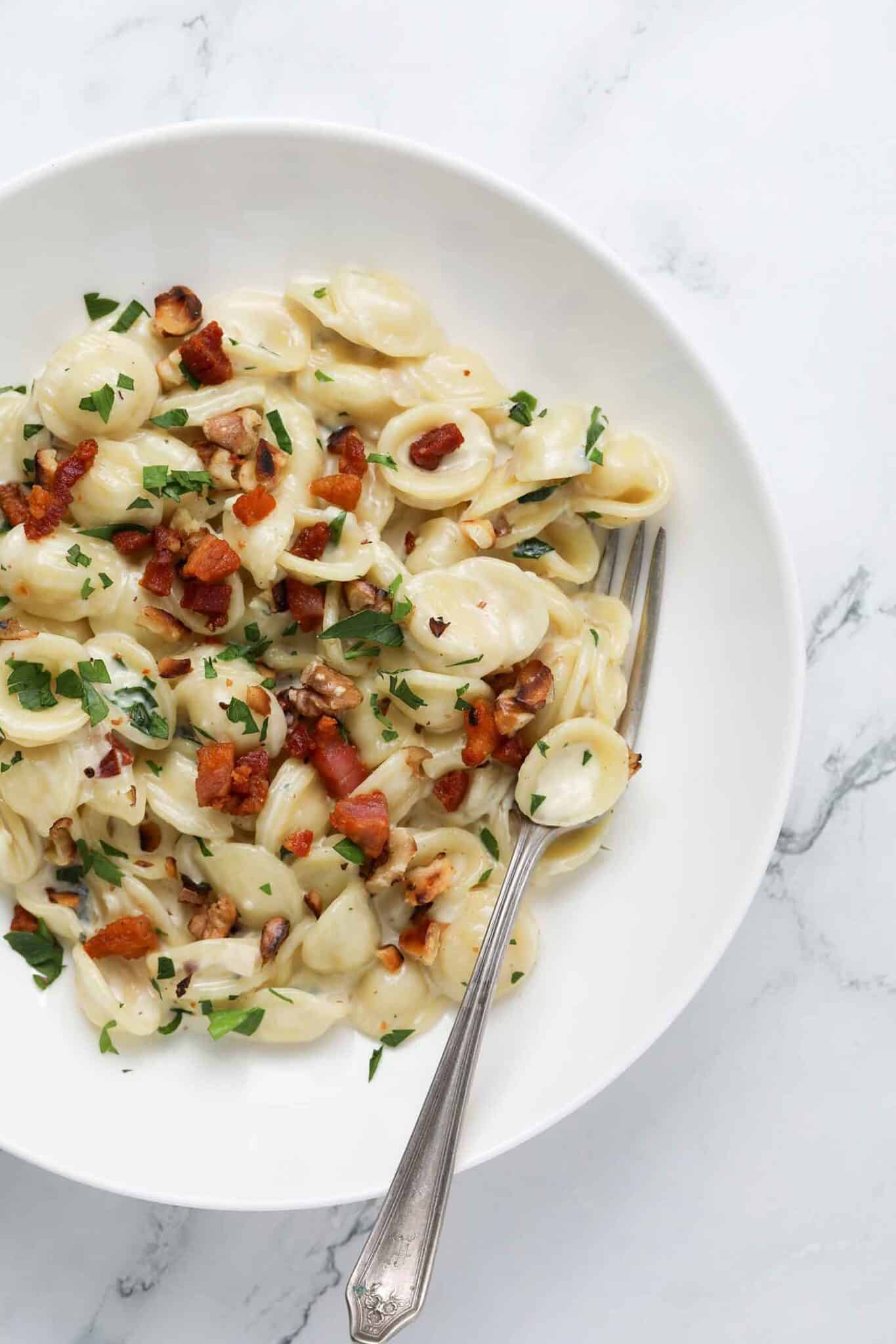 pasta with gorgonzola cream