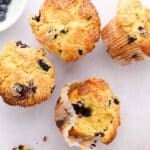 blueberry cornmeal muffins with lemon