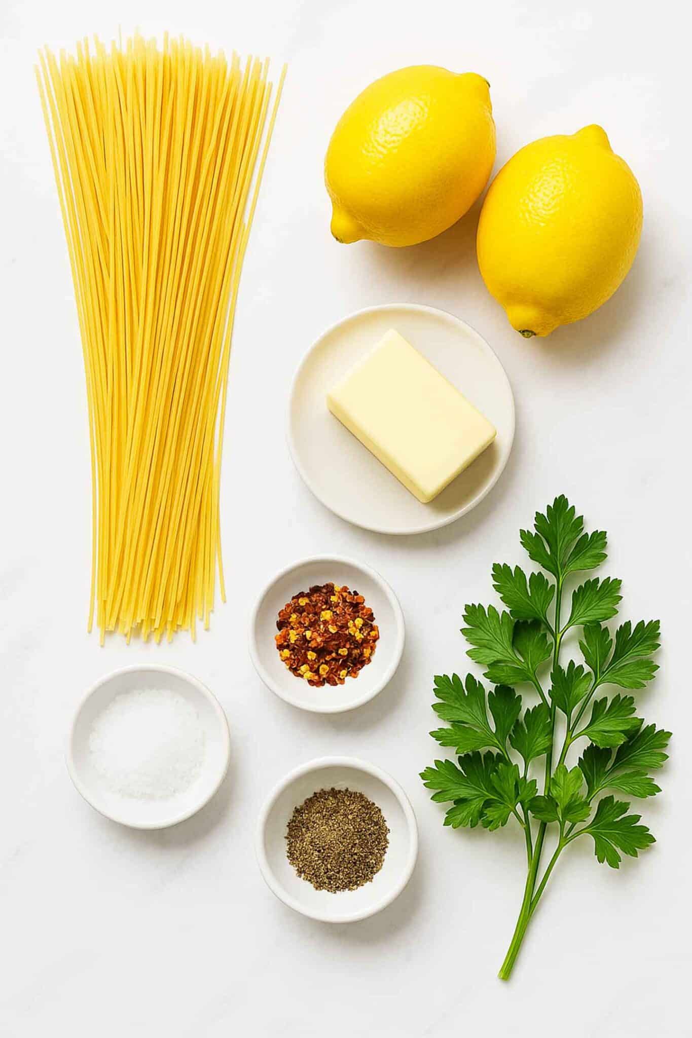 ingredients to make lemon angel hair pasta