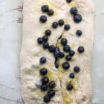 blueberry lemon bread being folded