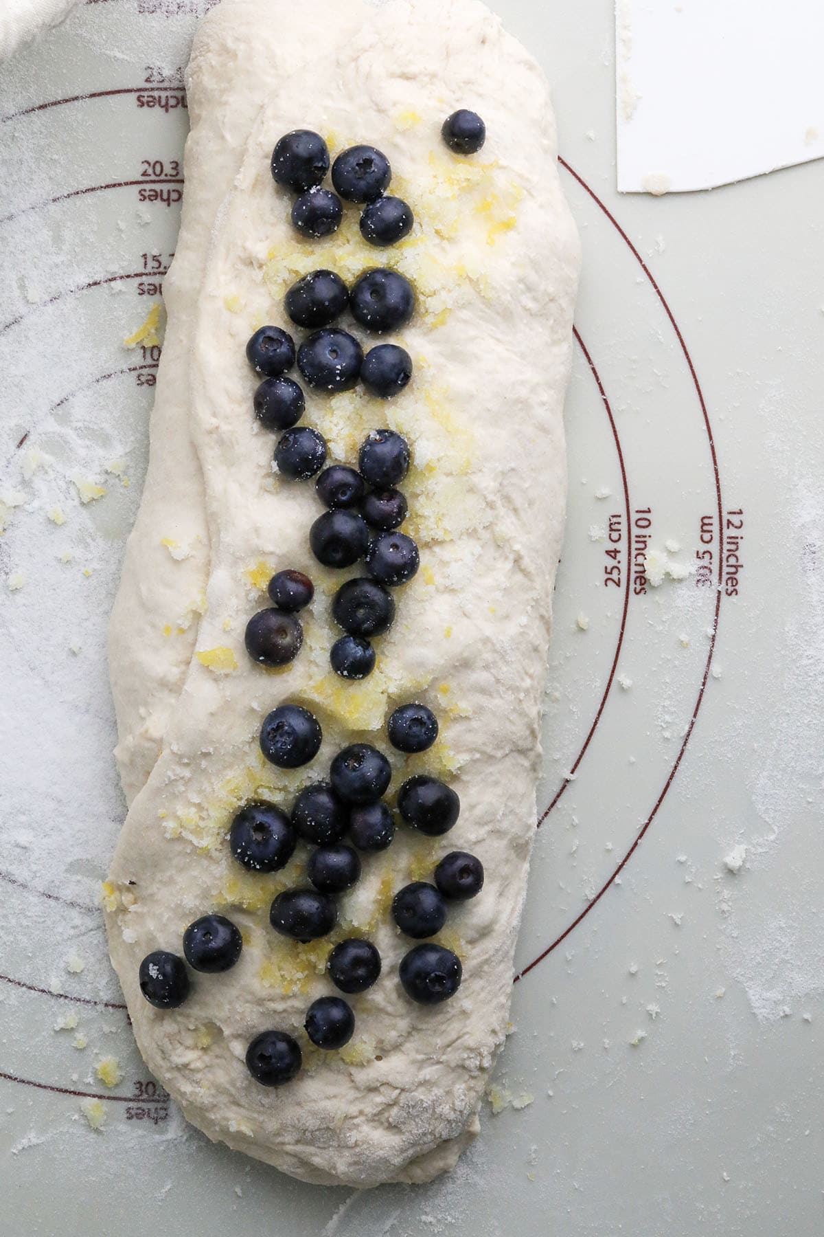 toppings on bread dough