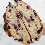 sliced blueberry lemon artisan bread