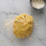 close-up of basic pie dough