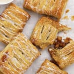 closeup of apple turnovers spiced with pumpkin pie spice